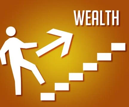 Stairs to wealth Stock Illustration