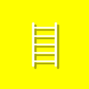 Stairs white icon with shadow Stock Illustration