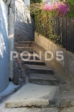 Stairway going up on a pathway Stock Photos