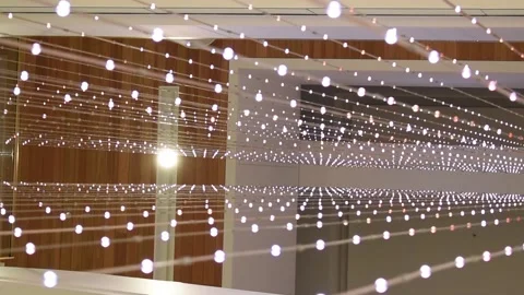Stairway Hall laps blinking and gloving, Video stock 148508743