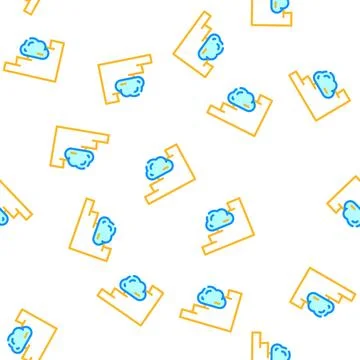 Stairway to heaven vector seamless pattern Illustration