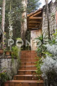 Stairway to public building Stock Photos