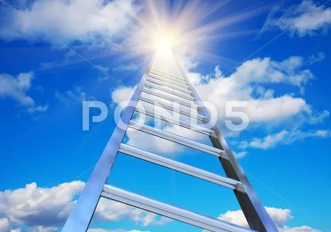 Stairway to the sky Stock Illustration