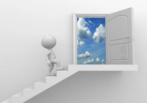 Stairway to the sky Stock Illustration