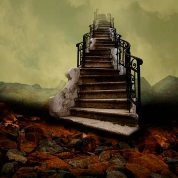 Stairway to the Sky Stock Illustration