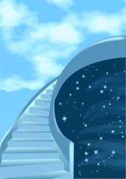 Stairway to sky Stock Illustration