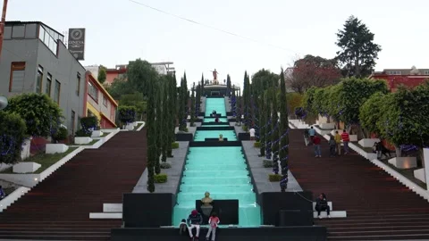 Stairways of the state of Tlaxcala also called Stairways of the heroes Stock Footage 174035784