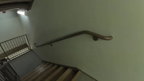 Stairwell descent hyperlapse Stock Footage 282391863