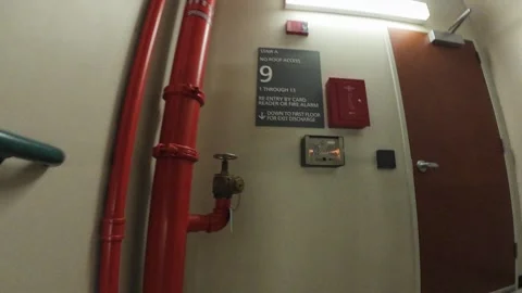 Stairwell hyperlapse  Stock Footage 281942868