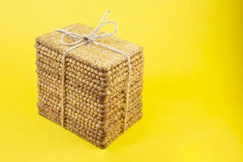 Staked biscuits present Foto stock