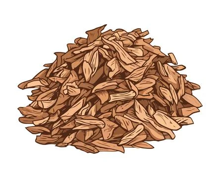 Staked dry leaf isolated Stock Illustration