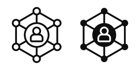 Stakeholder editable stroke and solid web icon set.Vector illustration Stock Illustration