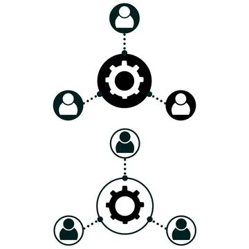 Stakeholder management icon. Stakeholder relation sign. Strategic corporate.. Stock Illustration