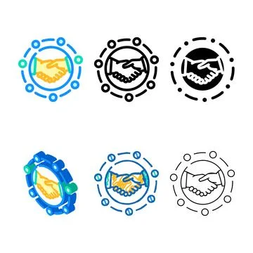 Stakeholder relations business modern process color icon vector 스톡 일러스트