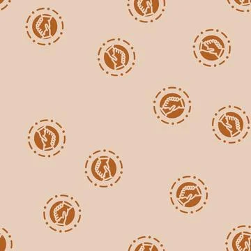 Stakeholder relations business process glyph vector seamless pattern 스톡 일러스트