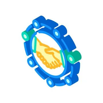 Stakeholder relations business process isometric icon vector illustration イラスト素材