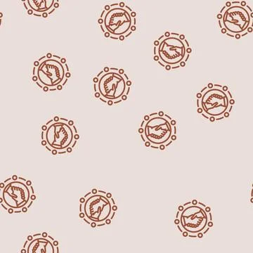 Stakeholder relations business process line vector seamless pattern 스톡 일러스트