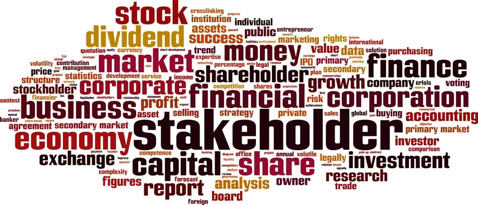 Stakeholder word cloud Stock Illustration