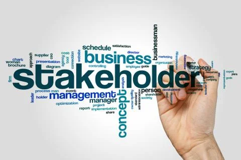 Stakeholder word cloud Foto stock