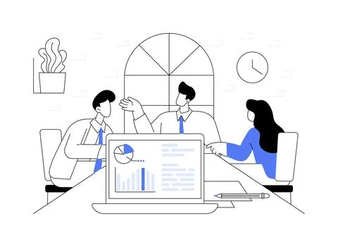 Stakeholders abstract concept vector illustration. Stock Illustration