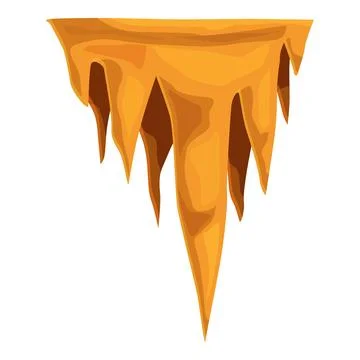 Stalactite hanging from ceiling of cave creating mystical atmosphere Stock Illustration