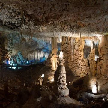 Stalactite stalagmite cavern Stock Photos
