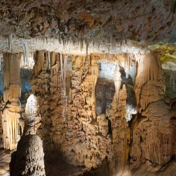 Stalactite stalagmite cavern Stock Photos