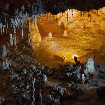 Stalactite stalagmite cavern Stock Photos