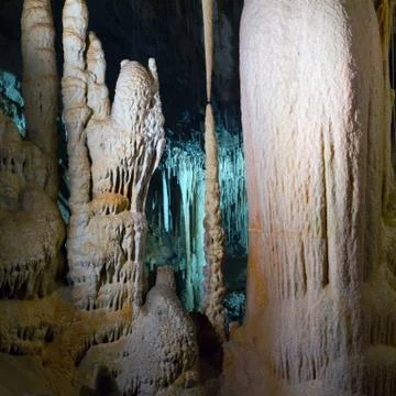 Stalactite stalagmite cavern Stock Photos