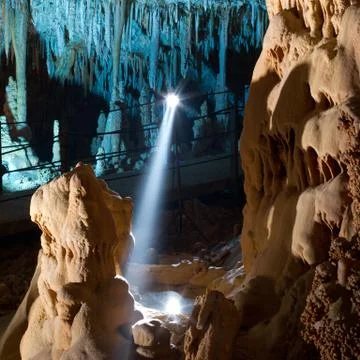 Stalactite stalagmite cavern Stock Photos