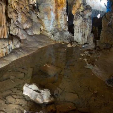 Stalactite stalagmite cavern Stock Photos