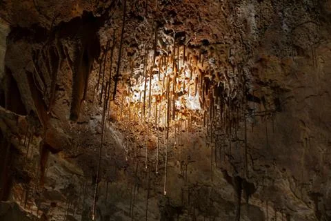 Stalactite stalagmite cavern Stock Photos