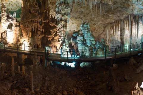 Stalactite stalagmite cavern Stock Photos