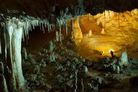 Stalactite stalagmite cavern Stock Photos