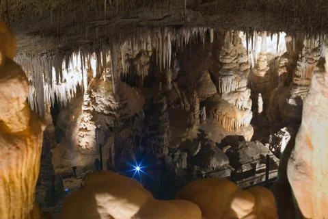 Stalactite stalagmite cavern Stock Photos
