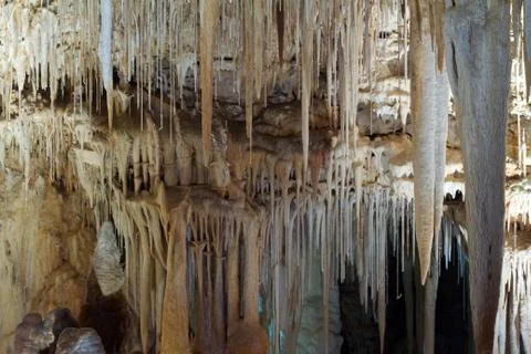 Stalactite stalagmite cavern Stock Photos