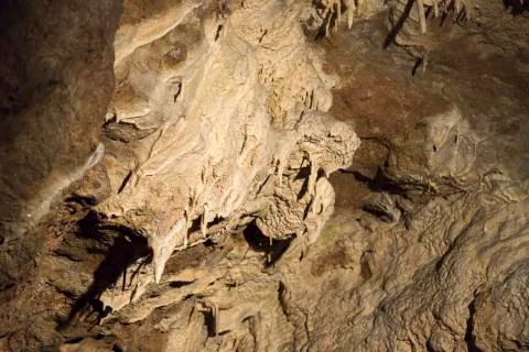 Stalactites in Cave System 스톡 사진