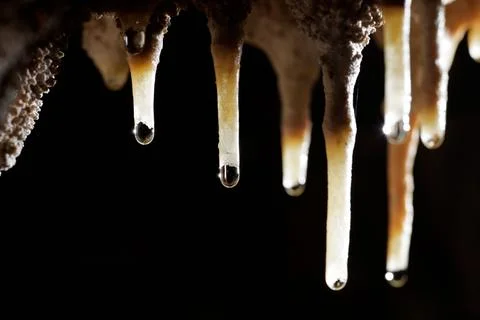 Stalactites close up Fotos de archivo