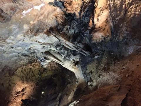 Stalactites (grotte del Corchia) Stock Photos