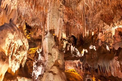 Stalactites in the salt cave Stock Photos