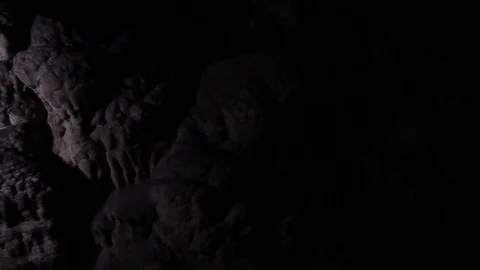  stalagmite cave in the dark Stock Footage 72029802