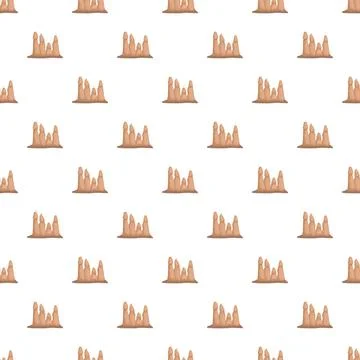 Stalagmite cave formation seamless pattern background イラスト素材