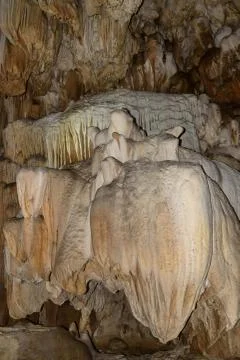 Stalagmite inside the cave Stock Photos