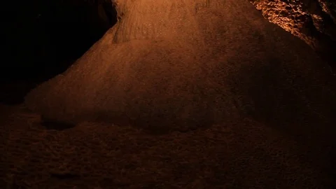 Stalagmites and stalactites in the cave Video stock 81532435