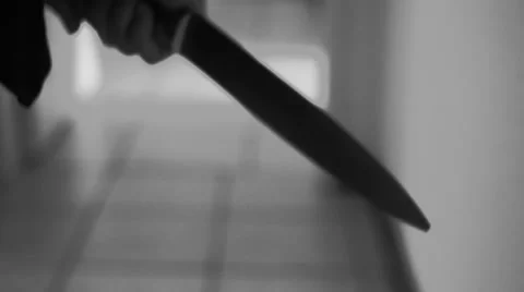 Stalk with a knife Video stock 51537774