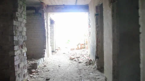 Stalker: soldier has no vent in an abandoned building, Video stock 39664720