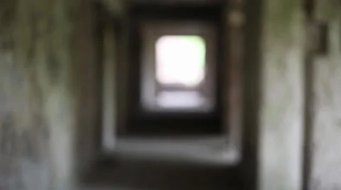 Stalker: the tunnel in the destroyed building for tracking Stock Footage 39665341