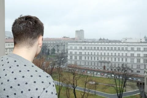 Stalker watching someone Stock Photos