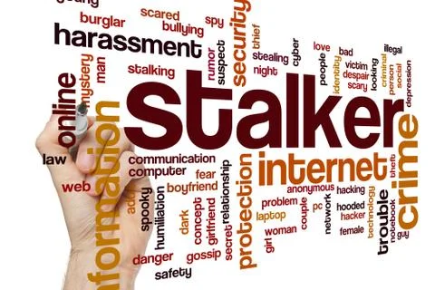 Stalker word cloud concept Stock Illustration