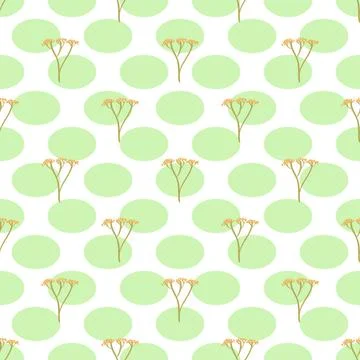 Stalks seamless pattern Dotted seamless pattern with stems on a white back... 스톡 사진